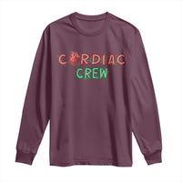 Christmas Cardiac Nurse Long Sleeve Shirt Cardiac Crew Anatomical Xmas Heart Anatomy Nurse Gift