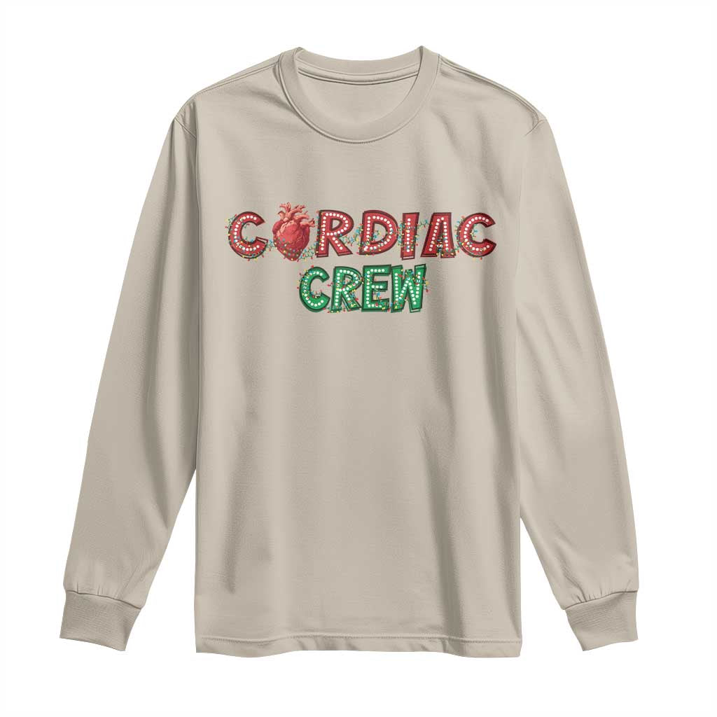 Christmas Cardiac Nurse Long Sleeve Shirt Cardiac Crew Anatomical Xmas Heart Anatomy Nurse Gift