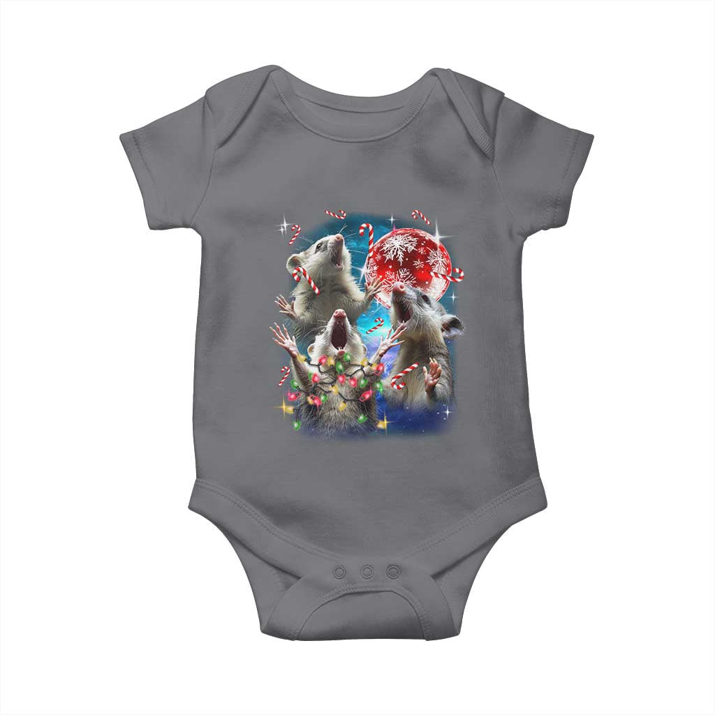 Possum Christmas Baby Onesie 3 Opossum Possum Funny Weird Cursed Meme