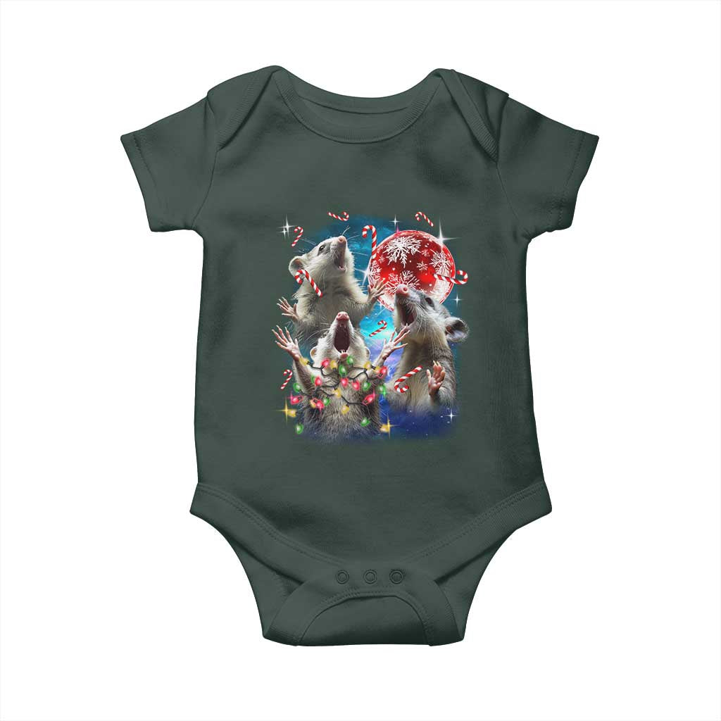 Possum Christmas Baby Onesie 3 Opossum Possum Funny Weird Cursed Meme