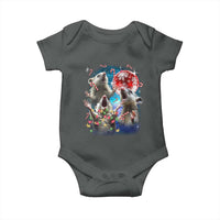 Possum Christmas Baby Onesie 3 Opossum Possum Funny Weird Cursed Meme