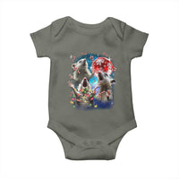 Possum Christmas Baby Onesie 3 Opossum Possum Funny Weird Cursed Meme