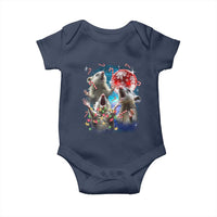 Possum Christmas Baby Onesie 3 Opossum Possum Funny Weird Cursed Meme