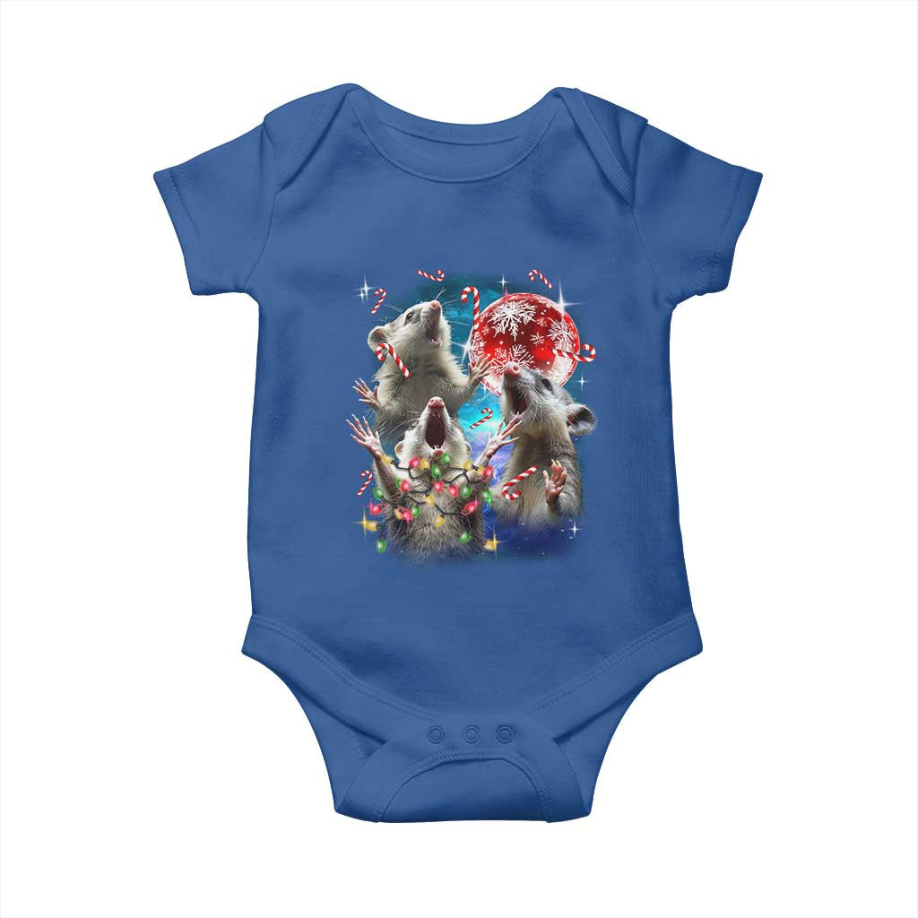Possum Christmas Baby Onesie 3 Opossum Possum Funny Weird Cursed Meme