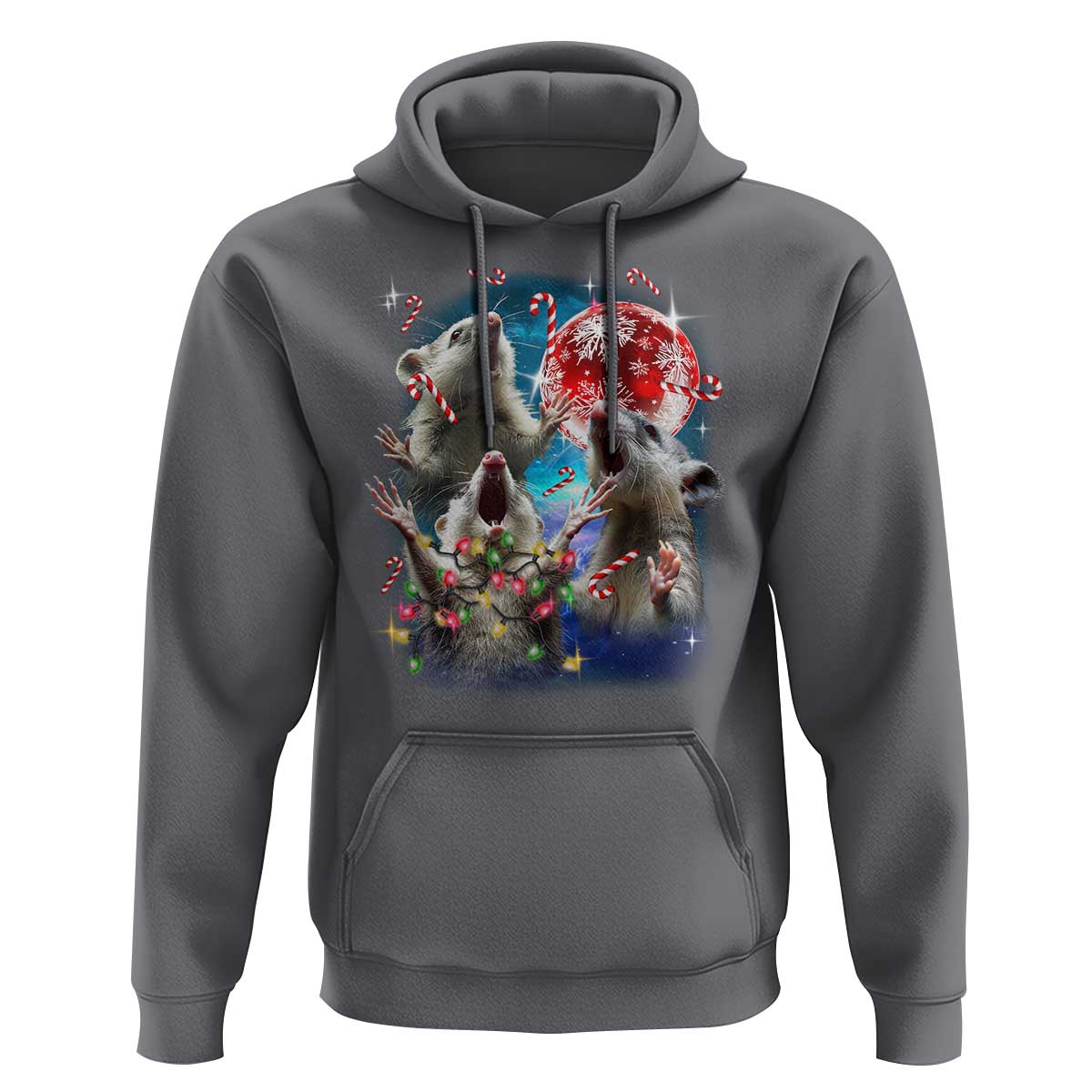 Possum Christmas Hoodie 3 Opossum Possum Funny Weird Cursed Meme