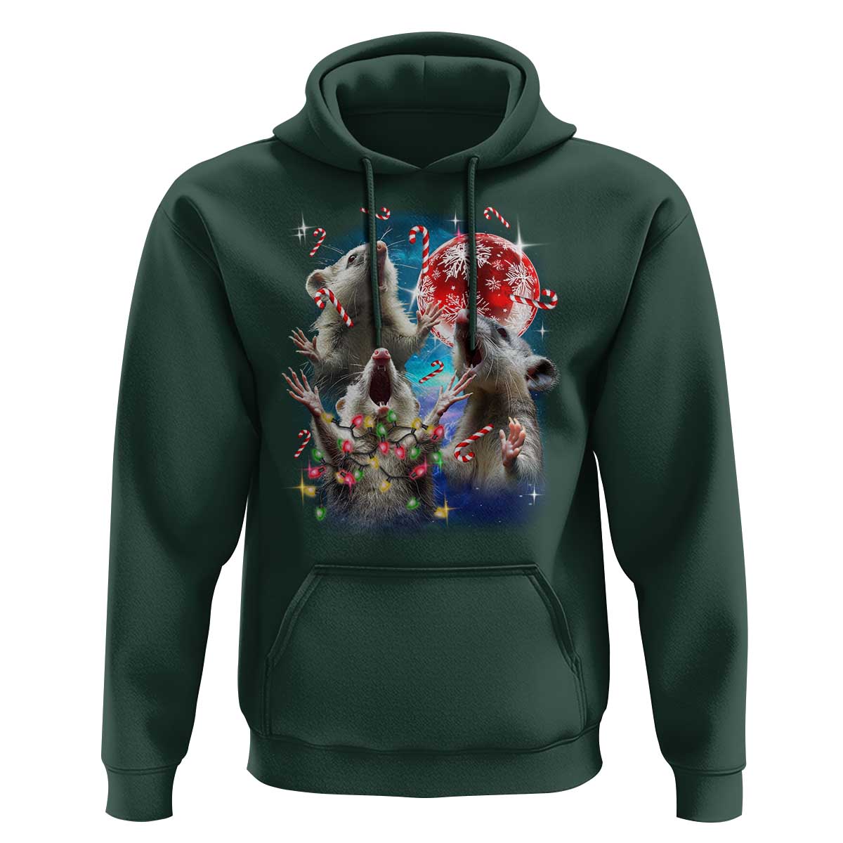 Possum Christmas Hoodie 3 Opossum Possum Funny Weird Cursed Meme