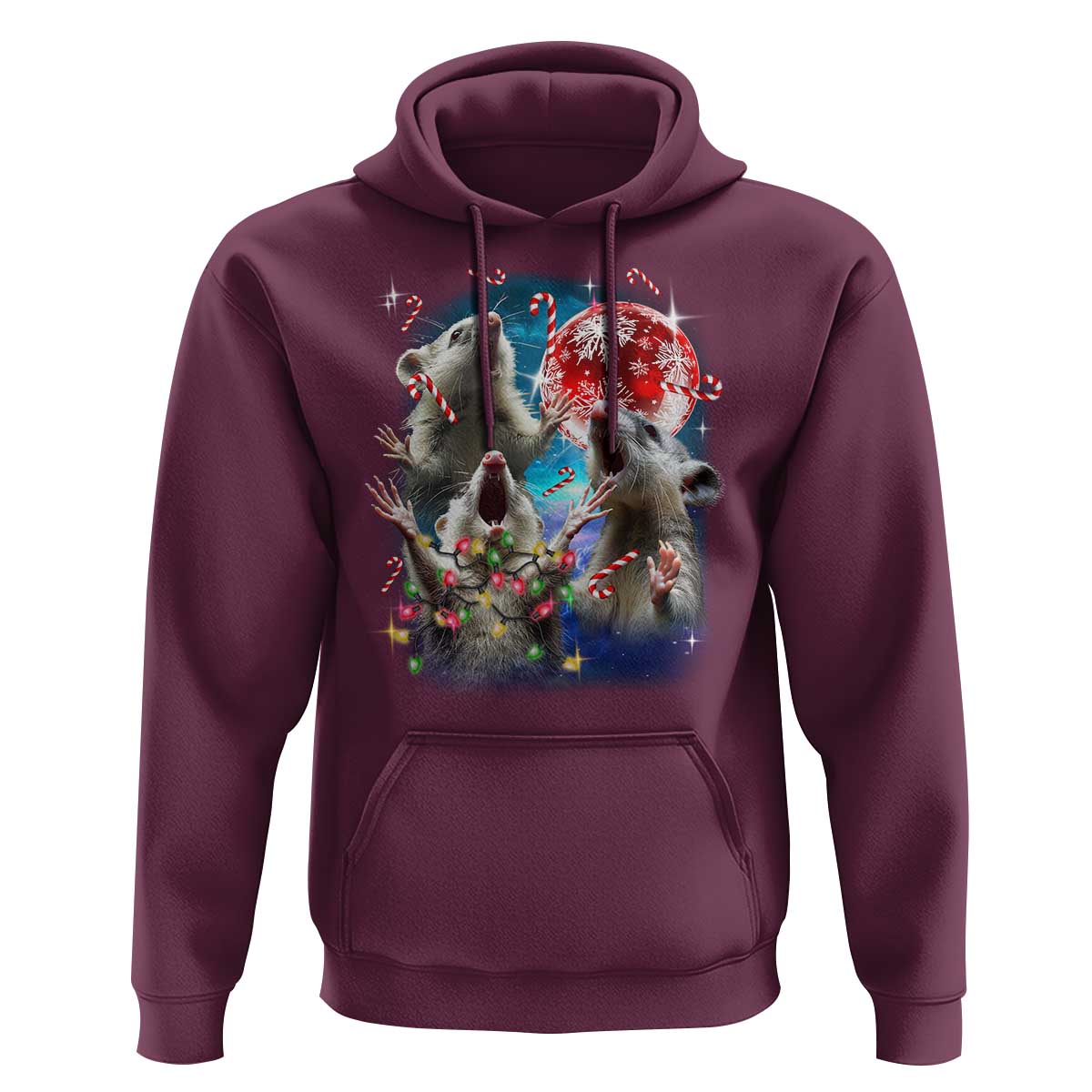 Possum Christmas Hoodie 3 Opossum Possum Funny Weird Cursed Meme