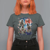 Possum Christmas T Shirt For Women 3 Opossum Possum Funny Weird Cursed Meme - Wonder Print Shop