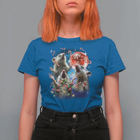 Possum Christmas T Shirt For Women 3 Opossum Possum Funny Weird Cursed Meme - Wonder Print Shop