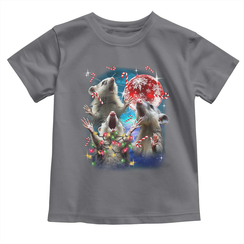 Possum Christmas Toddler T Shirt 3 Opossum Possum Funny Weird Cursed Meme