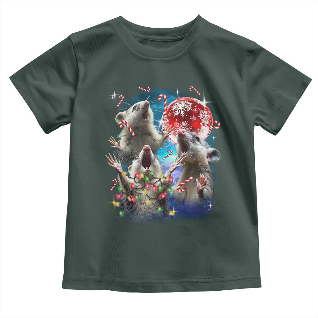 Possum Christmas Toddler T Shirt 3 Opossum Possum Funny Weird Cursed Meme