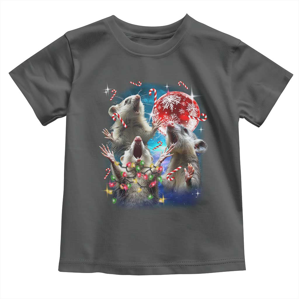 Possum Christmas Toddler T Shirt 3 Opossum Possum Funny Weird Cursed Meme