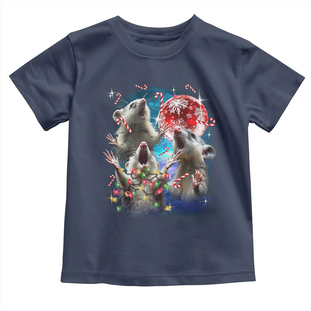 Possum Christmas Toddler T Shirt 3 Opossum Possum Funny Weird Cursed Meme