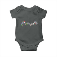 Opossum Christmas Baby Onesie Funny Wild Animals Xmas Lights