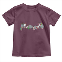 Opossum Christmas Toddler T Shirt Funny Wild Animals Xmas Lights