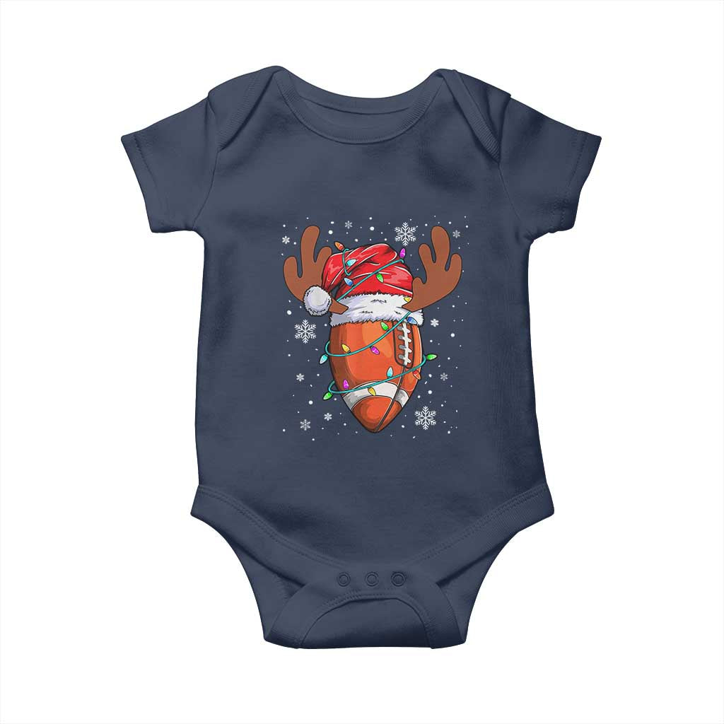 Christmas Football Baby Onesie For Men Boys Santa Sports Player