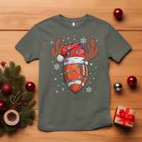 Christmas Football T Shirt For Men Boys Santa Sports Player - Wonder Print Shop