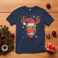 Christmas Football T Shirt For Men Boys Santa Sports Player - Wonder Print Shop