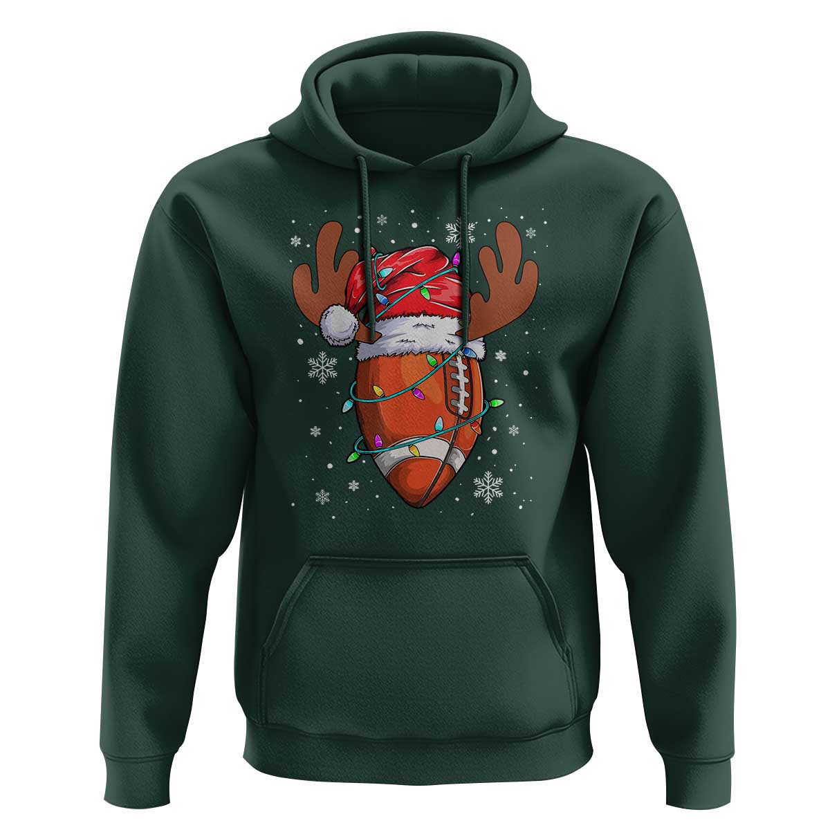 Christmas Football Hoodie For Men Boys Santa Sports Player