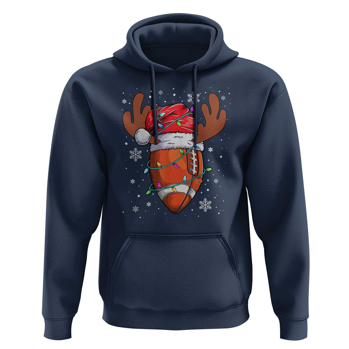 Christmas Football Hoodie For Men Boys Santa Sports Player