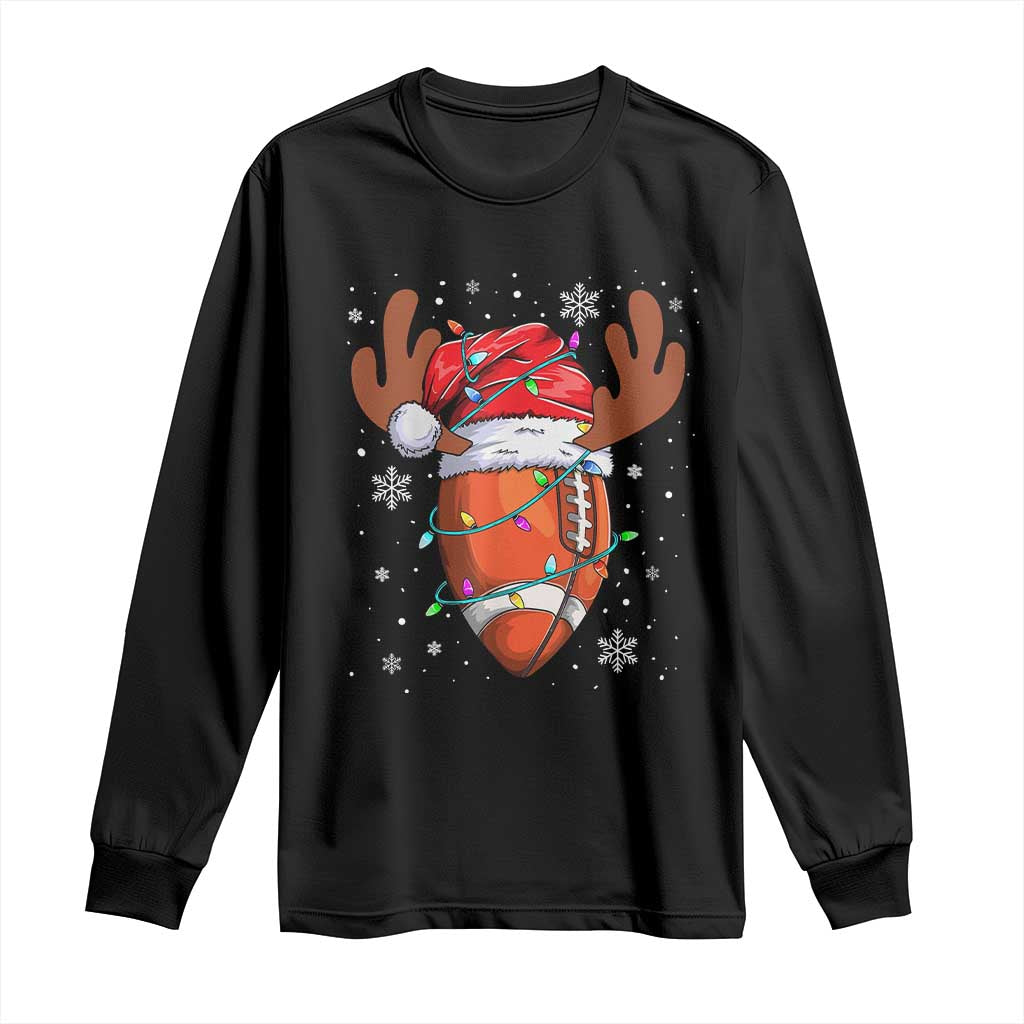 Christmas Football Long Sleeve Shirt For Men Boys Santa Sports Player
