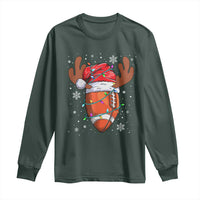 Christmas Football Long Sleeve Shirt For Men Boys Santa Sports Player