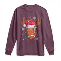 Christmas Football Long Sleeve Shirt For Men Boys Santa Sports Player
