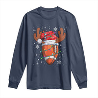 Christmas Football Long Sleeve Shirt For Men Boys Santa Sports Player
