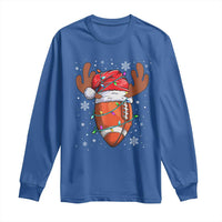Christmas Football Long Sleeve Shirt For Men Boys Santa Sports Player