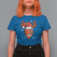 Christmas Football T Shirt For Women For Men Boys Santa Sports Player - Wonder Print Shop