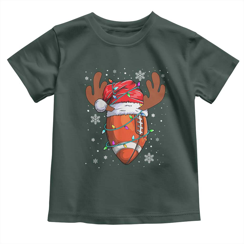 Christmas Football Toddler T Shirt For Men Boys Santa Sports Player