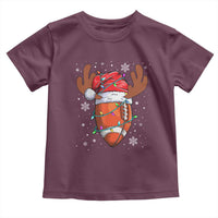 Christmas Football Toddler T Shirt For Men Boys Santa Sports Player