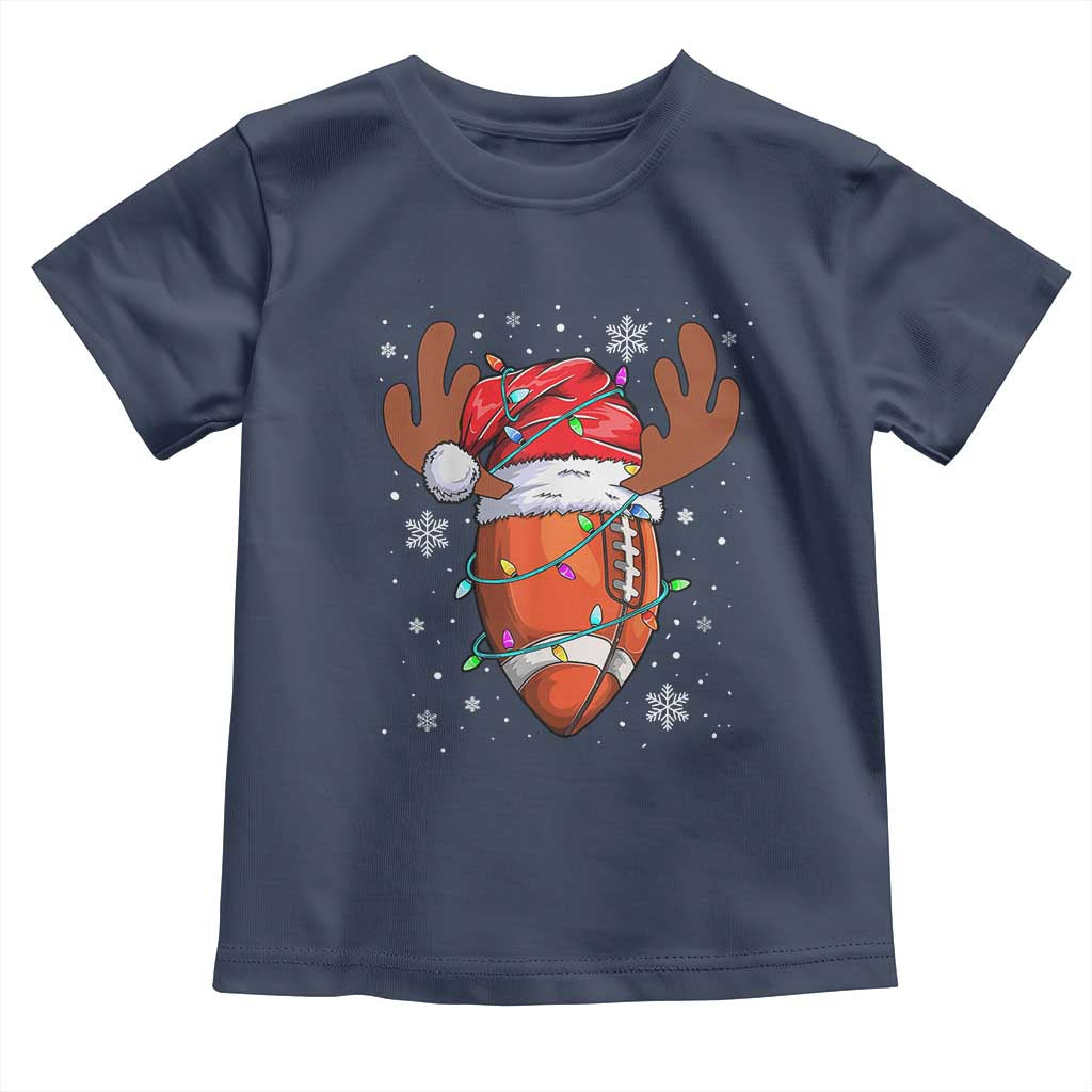 Christmas Football Toddler T Shirt For Men Boys Santa Sports Player