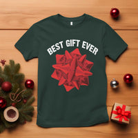 Christmas Present Costume T Shirt Best Gift Ever Red Bow - Wonder Print Shop