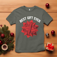 Christmas Present Costume T Shirt Best Gift Ever Red Bow - Wonder Print Shop