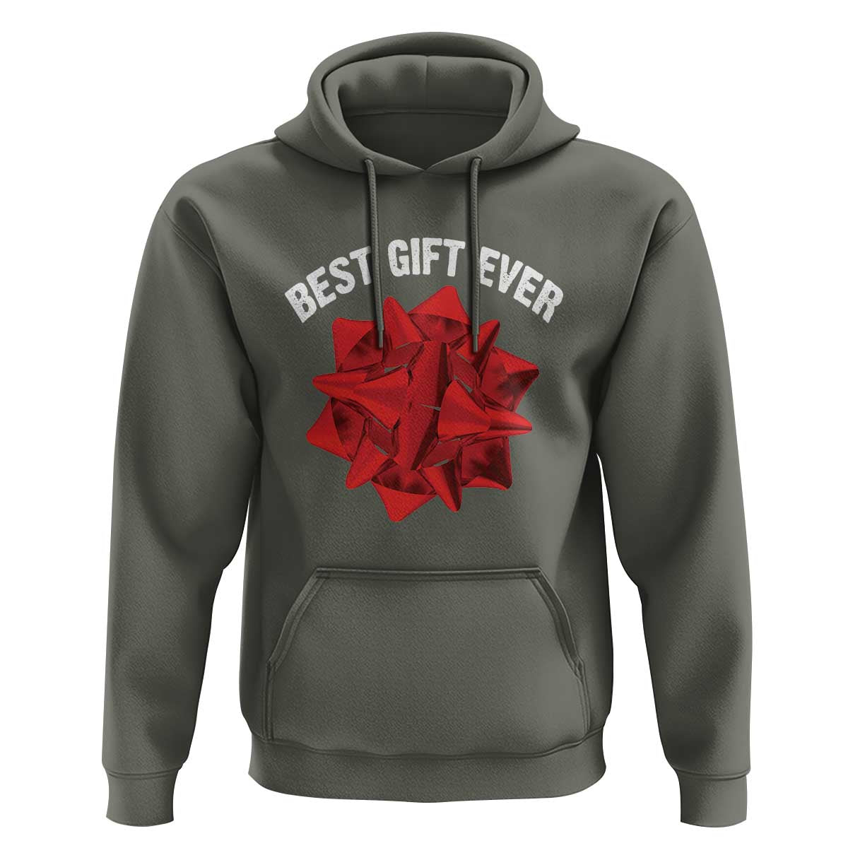 Christmas Present Costume Hoodie Best Gift Ever Red Bow