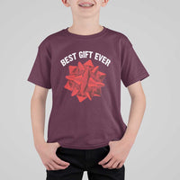 Christmas Present Costume T Shirt For Kid Best Gift Ever Red Bow - Wonder Print Shop