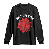 Christmas Present Costume Long Sleeve Shirt Best Gift Ever Red Bow