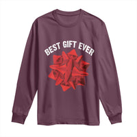 Christmas Present Costume Long Sleeve Shirt Best Gift Ever Red Bow