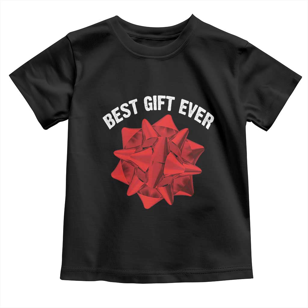 Christmas Present Costume Toddler T Shirt Best Gift Ever Red Bow
