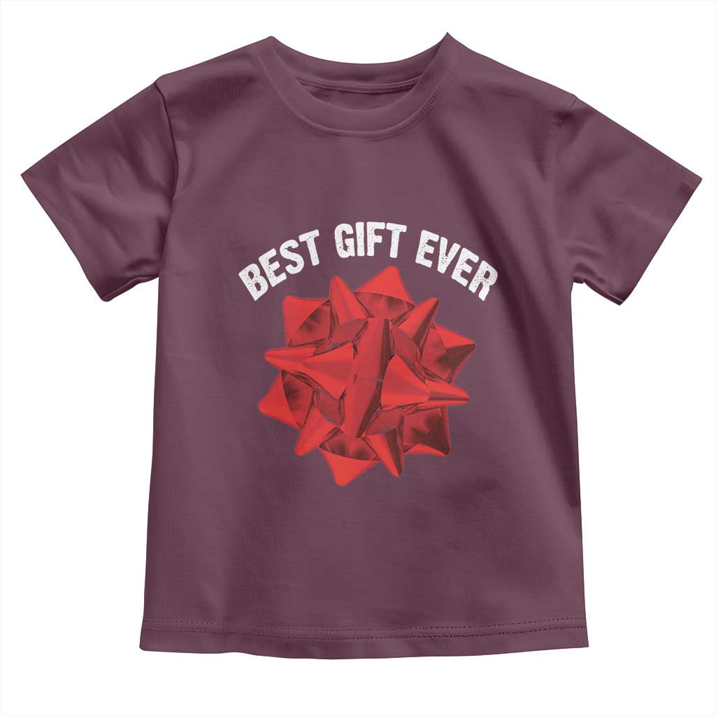 Christmas Present Costume Toddler T Shirt Best Gift Ever Red Bow