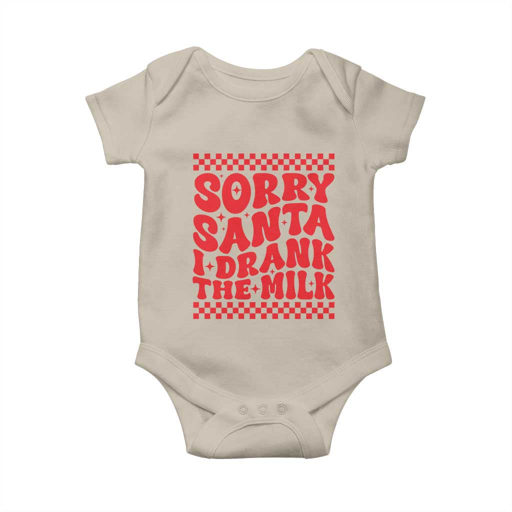 Christmas Baby Baby Onesie Sorry Santa I Drank The Milk Groovy