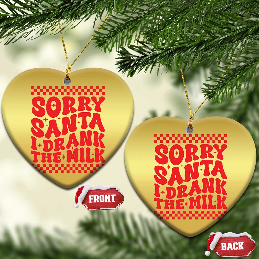 Baby Christmas Ornament Sorry Santa I Drank The Milk Groovy - Wonder Print Shop