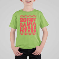 Christmas Baby T Shirt For Kid Sorry Santa I Drank The Milk Groovy - Wonder Print Shop