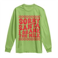Christmas Baby Long Sleeve Shirt Sorry Santa I Drank The Milk Groovy