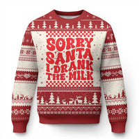 Baby Ugly Christmas Sweater Sorry Santa I Drank The Milk Groovy - Wonder Print Shop