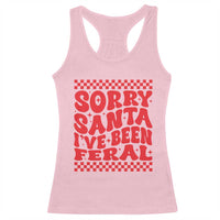 Christmas Baby Racerback Tank Top Sorry Santa I've Been Feral Toddler Kids