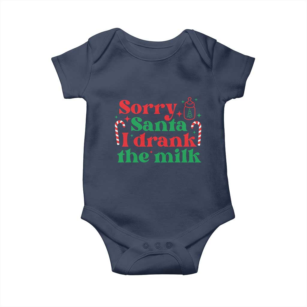 Christmas Baby Baby Onesie Funny Sorry Santa I Drank The Milk