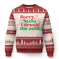 Xmas Baby Ugly Christmas Sweater Funny Sorry Santa I Drank The Milk - Wonder Print Shop