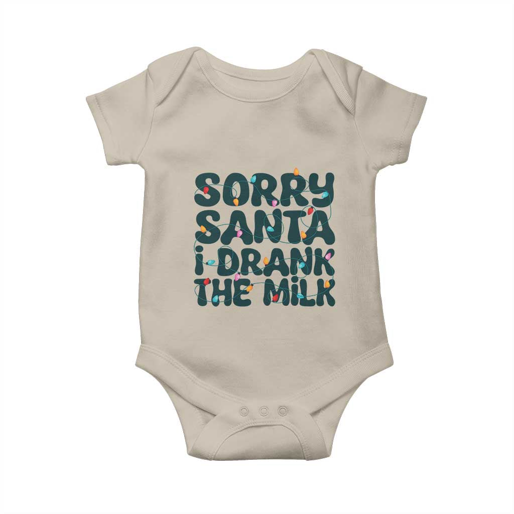 Christmas Baby Baby Onesie Sorry Santa I Drank The Milk Xmas Lights Toddler